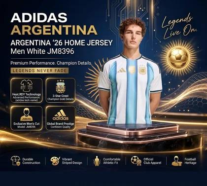 adidas Football Argentina 26 Home Jersey Men White JM8396
