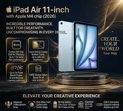 Apple iPad Air 11 inch Wi-Fi, M4 chip (2026) 128GB